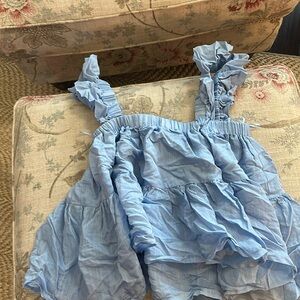 Blue flowy summer top